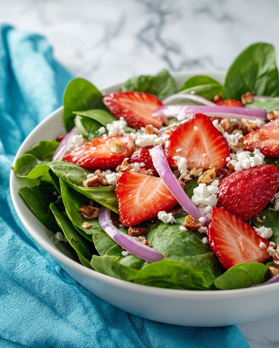 Strawberry Spinach Salad with Toasted Almonds and Feta Recipe