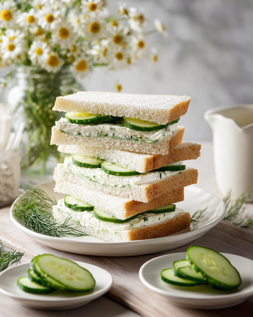 Cucumber Sandwiches with Dill and Cream Cheese Recipe