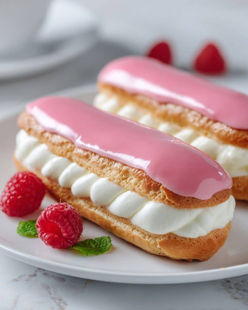 Lemon Raspberry Eclairs Recipe